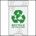 Corrugated Plastic Recycling Bins for Bottles & Cans